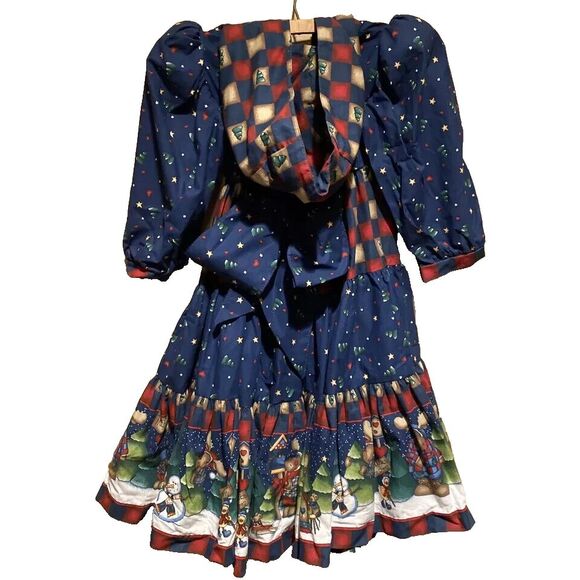 Daisy Kingdom Vintage Northwoods 3-Tier Girls Size 4 Winter Hooded Dress USA NWT - Picture 2 of 16